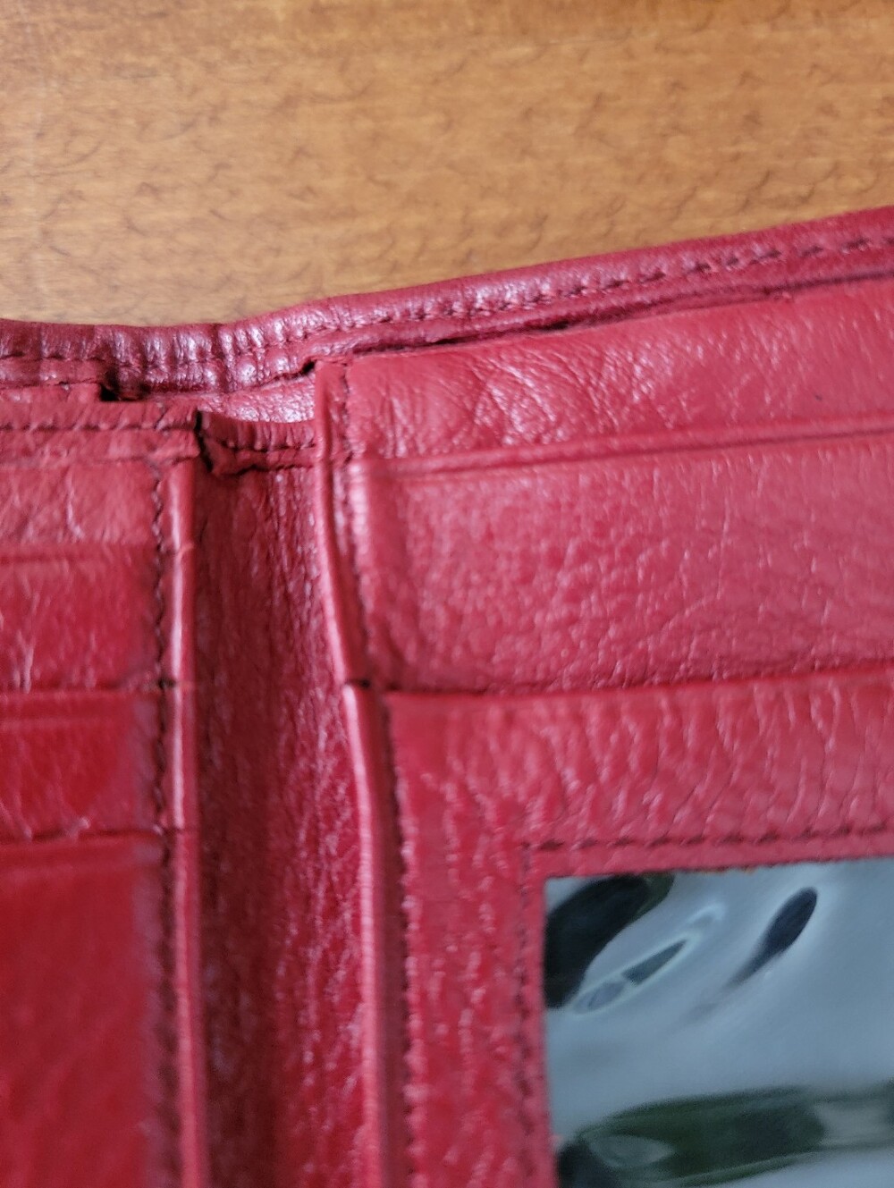 Brighton Red Pebbled Leather Bi-fold Snap Wallet - Picture 16 of 16